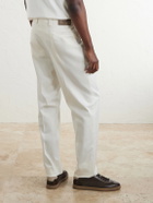 Brunello Cucinelli - Straight-Leg Cotton-Blend Golf Trousers - White