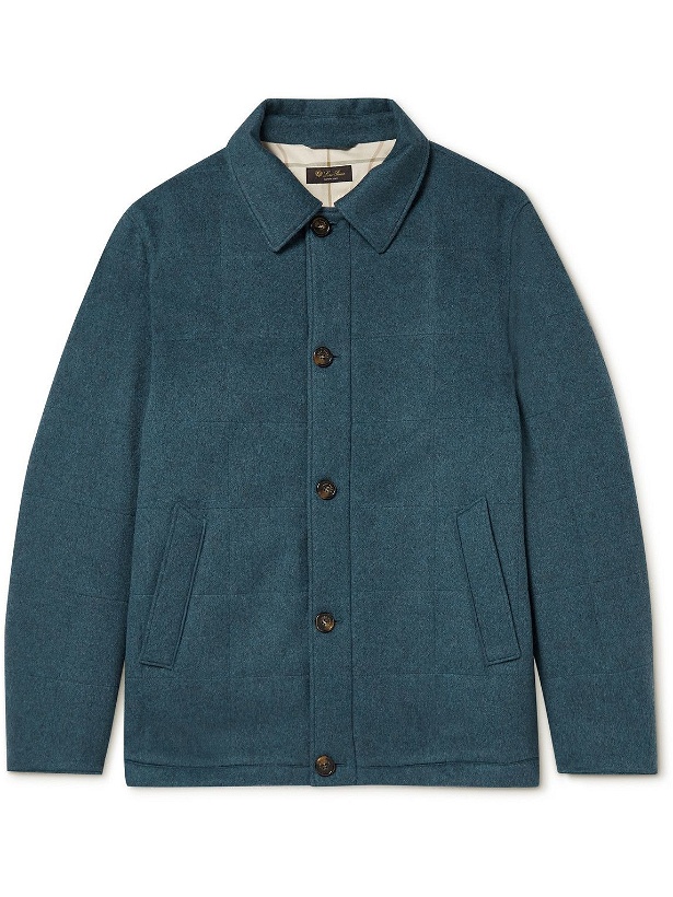 Photo: Loro Piana - Renton Padded Quilted Cashmere-Blend Jacket - Blue