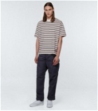 Comme des Garçons Homme Striped cotton and linen cargo pants