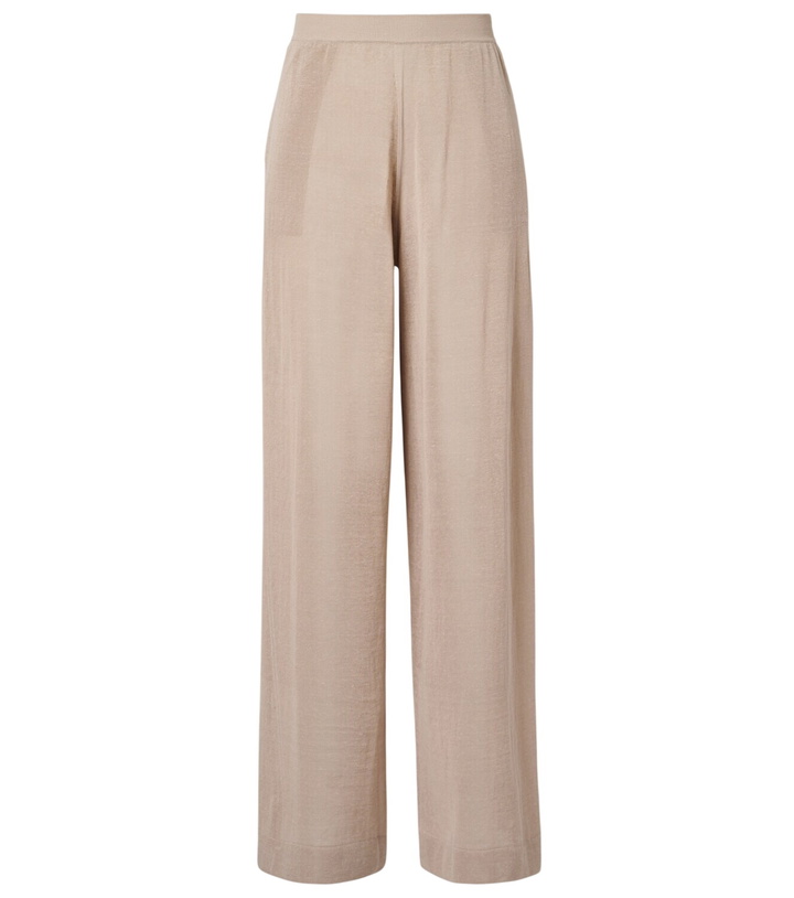 Photo: Alaïa Linen and silk wide-leg pants