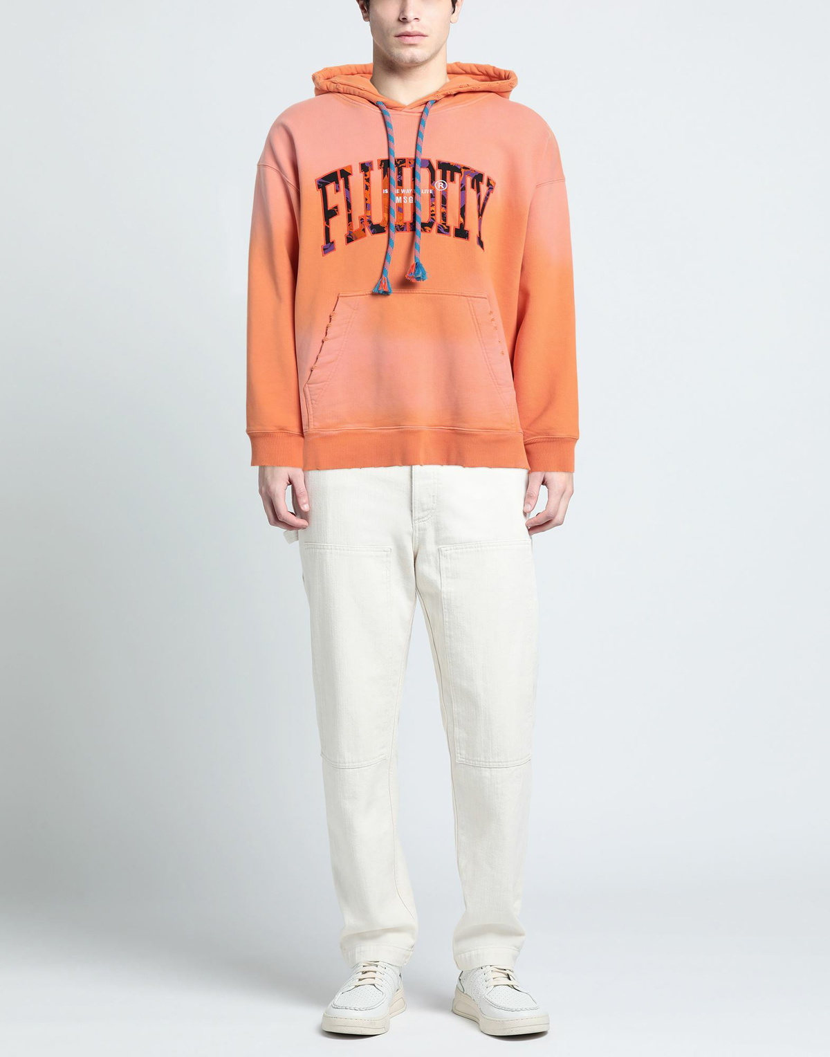 Msgm Mens Sweatshirt in Orange