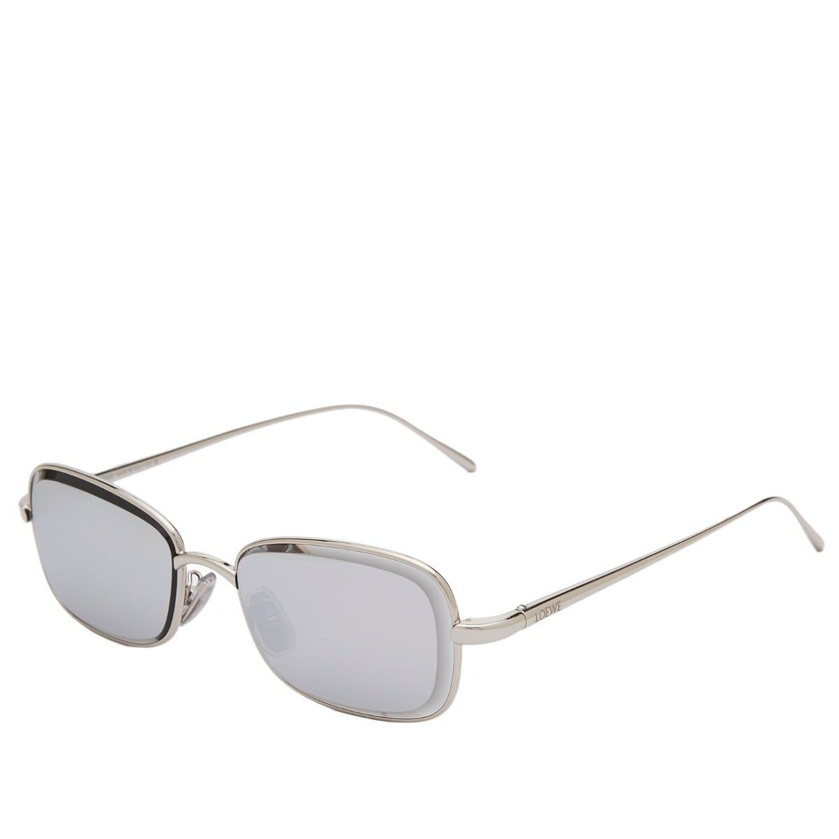 Loewe Eyewear Anagram Metal Sunglasses in Silver 