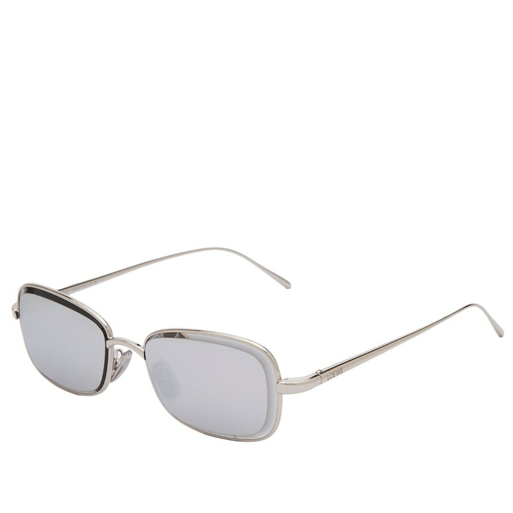 Photo: Loewe Eyewear Anagram Metal Sunglasses in Silver 