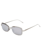 Loewe Eyewear Anagram Metal Sunglasses in Silver 