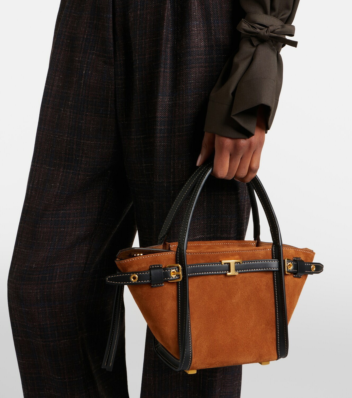 Tod's T Timeless suede tote bag