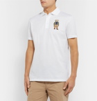 Ralph Lauren Purple Label - Embroidered Cotton-Piqué Polo Shirt - White