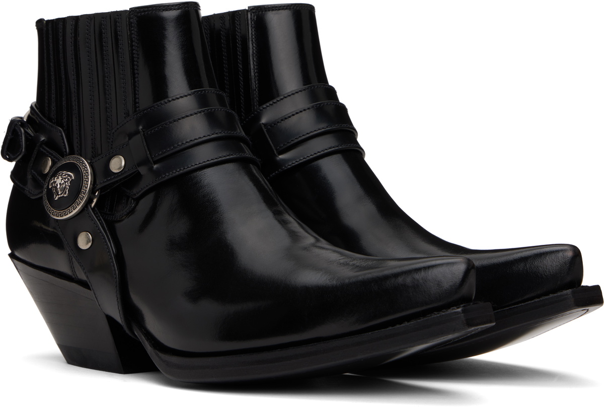 靴 VERSACE Harness design Side-gore Boots VERSACE Harness design Side-gore Boots