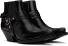 Versace Black Texano Ankle Chelsea Boots