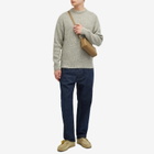 Foret Men's Cone Rib Knit Sweatshirt in Light Grey Melange