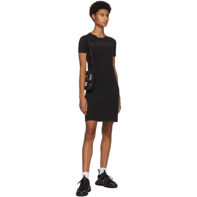 mcq t shirt dress MCQ Black Branded T Shirt Dress Veronique Luxury Collections