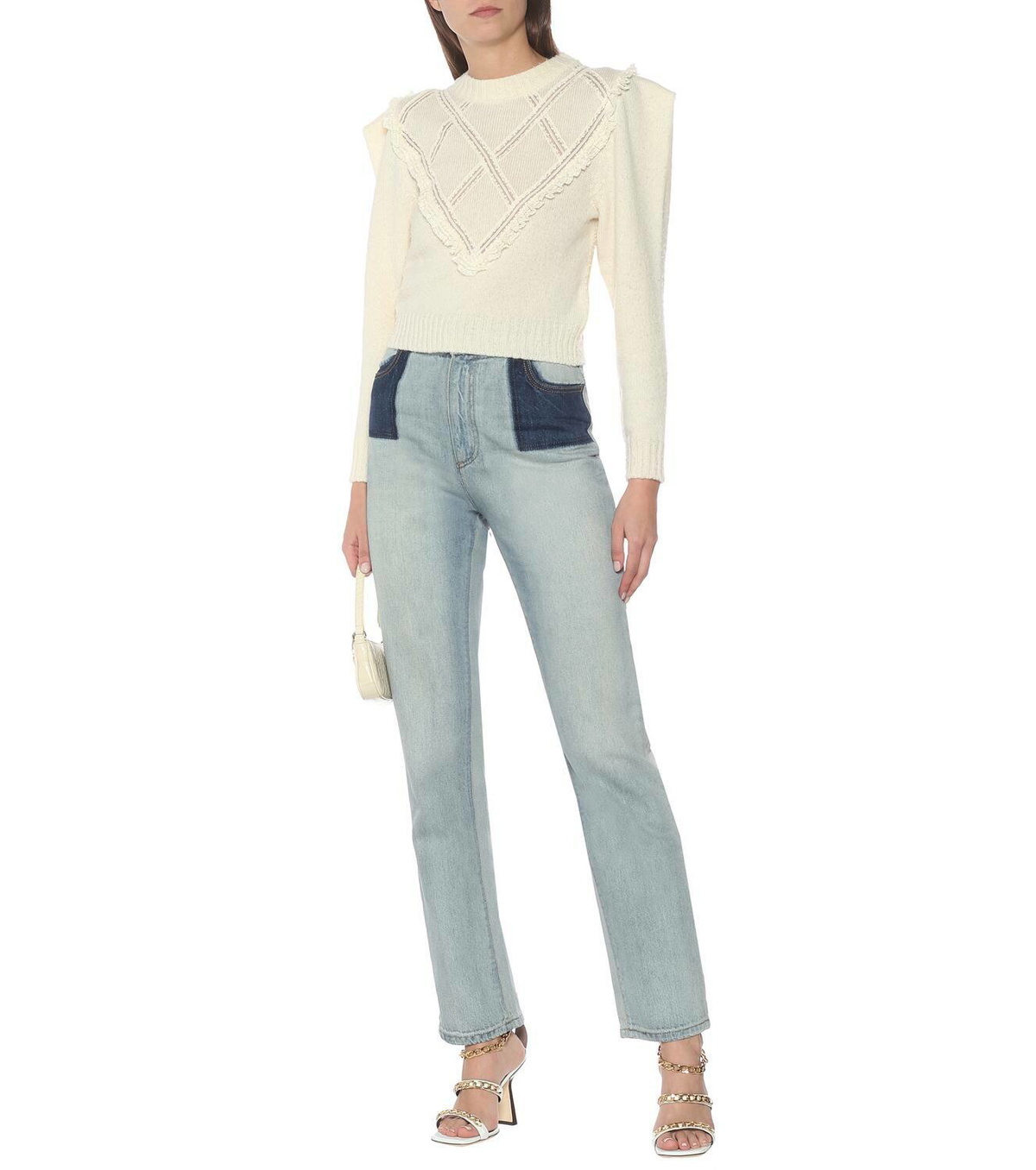 Philosophy di Lorenzo Serafini Lace-trimmed wool sweater