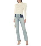Philosophy di Lorenzo Serafini Lace-trimmed wool sweater