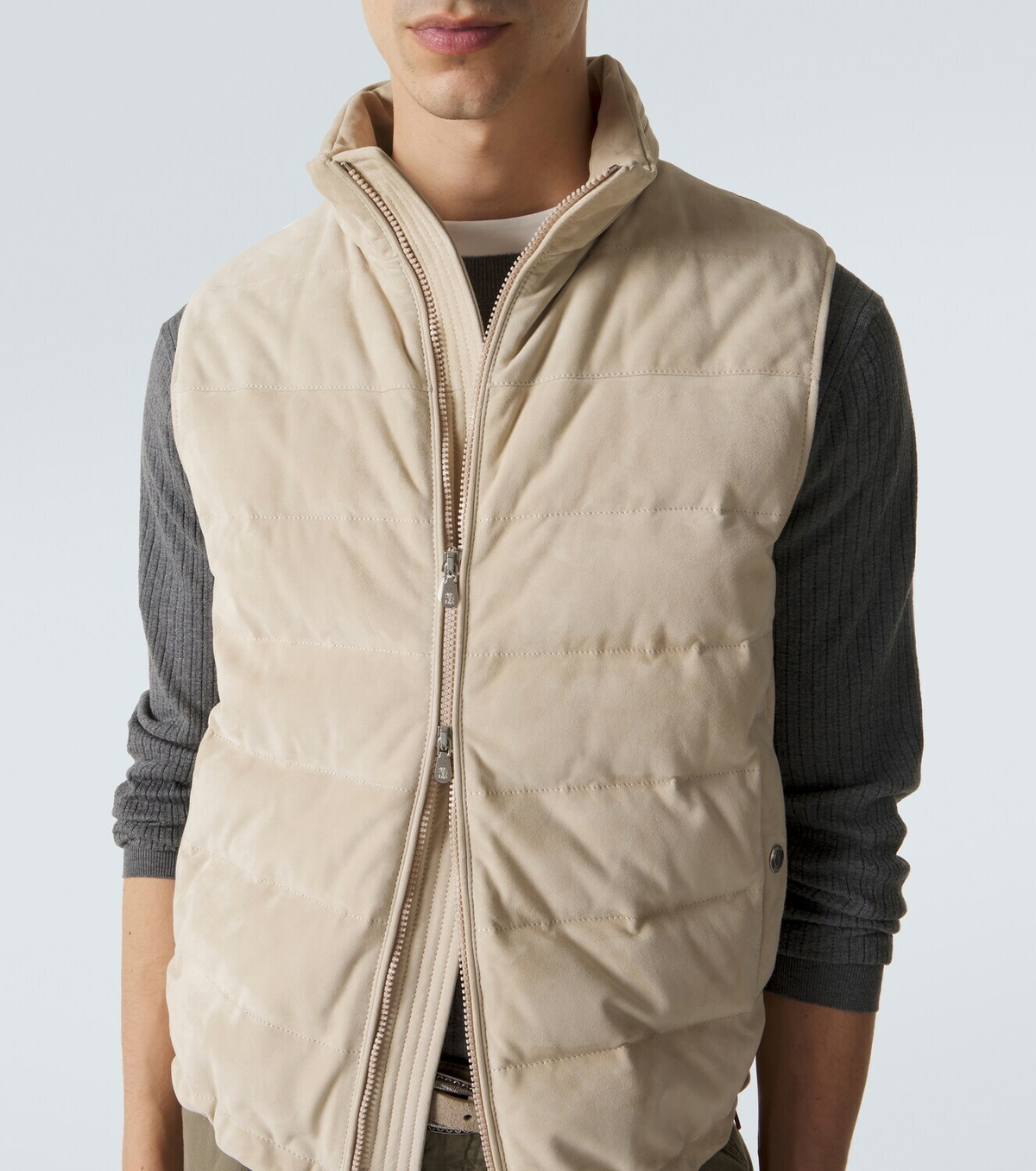 Brunello Cucinelli Suede down vest