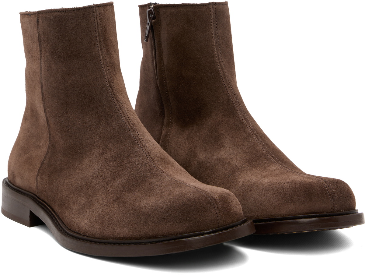 A.P.C. Brown Suede Ankle Boots