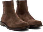 A.P.C. Brown Suede Ankle Boots