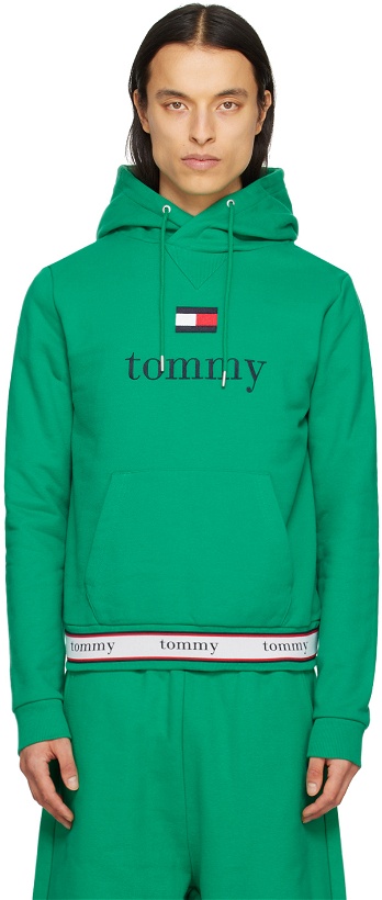 Photo: Tommy Jeans Green Repeat Hoodie