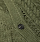 AMIRI - Distressed Wool and Cashmere-Blend Cardigan - Green