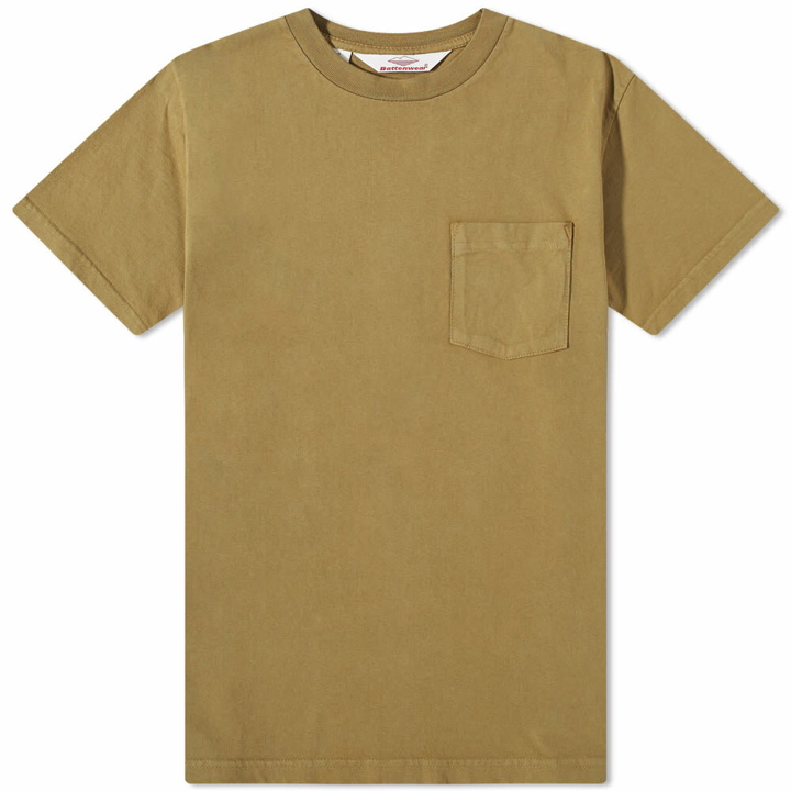Photo: Battenwear Men's Pocket T-Shirt in Olive