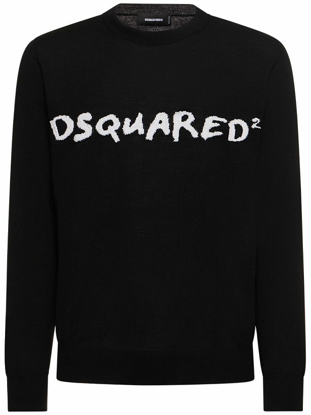 Photo: DSQUARED2 - Logo Jacquard Wool Blend Sweater