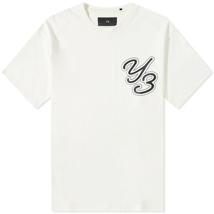 Photo: Y-3 Men's Gfx Short Sleeve T-Shirt in Off White