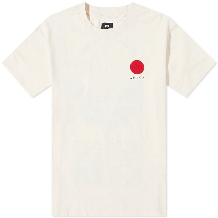 Photo: Edwin Men's Japanese Sun T-Shirt in Whisper White