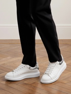 Alexander McQueen - Printed Exaggerated-Sole Leather Sneakers - White
