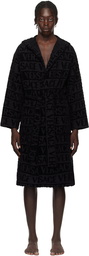 Versace Underwear Black 'Versace' Allover Bathrobe