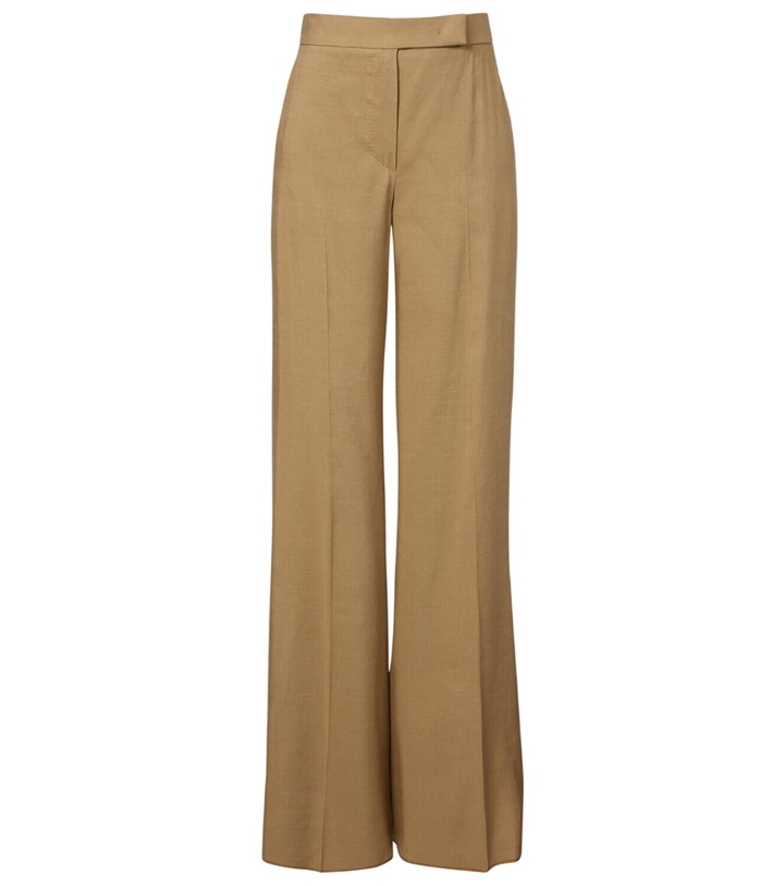 Photo: Max Mara Linen and silk twill wide-leg pants
