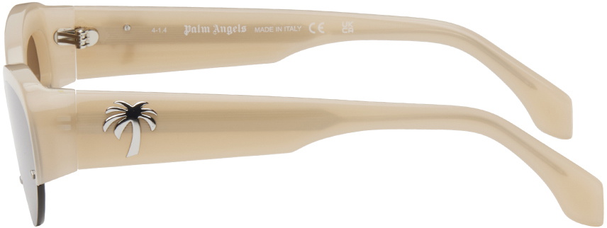 Palm Angels Beige Palmdale Sunglasses