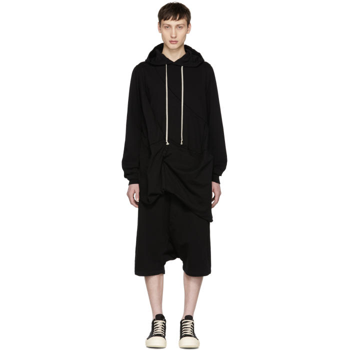 Rick Owens Drkshdw Black Swoon Hoodie Rick Owens Drkshdw