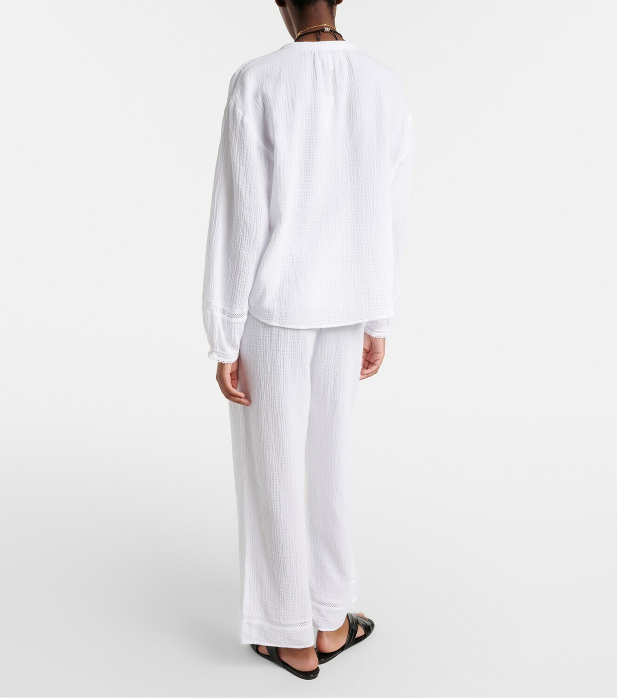 Velvet Calia cotton muslin wide-leg pants