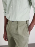 Drake's - Games Straight-Leg Herringbone Cotton Suit Trousers - Green