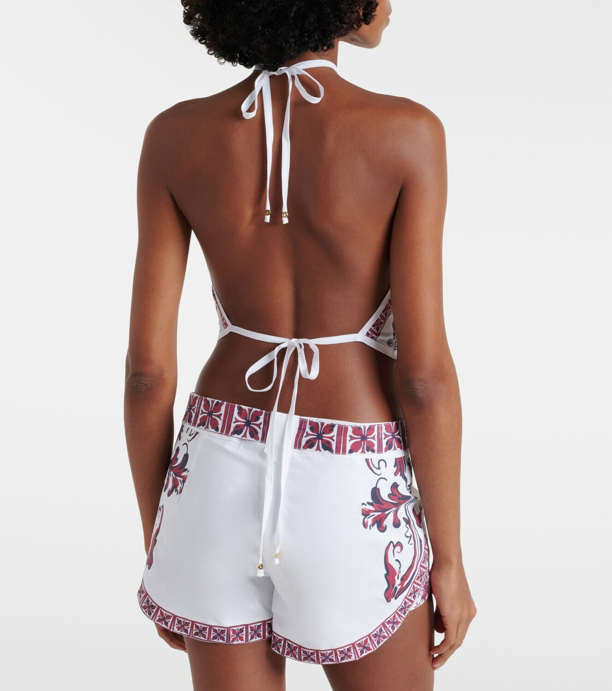 Bananhot Gemine printed cotton halterneck top