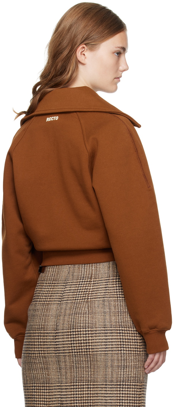 Recto Brown Chain Embroidery Classic Polo