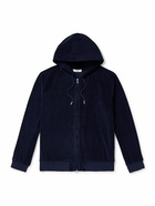 Mr P. - Organic Cotton-Terry Zip-Up Hoodie - Blue