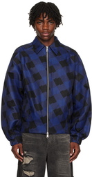 ADER error Blue & Black Check Jacket