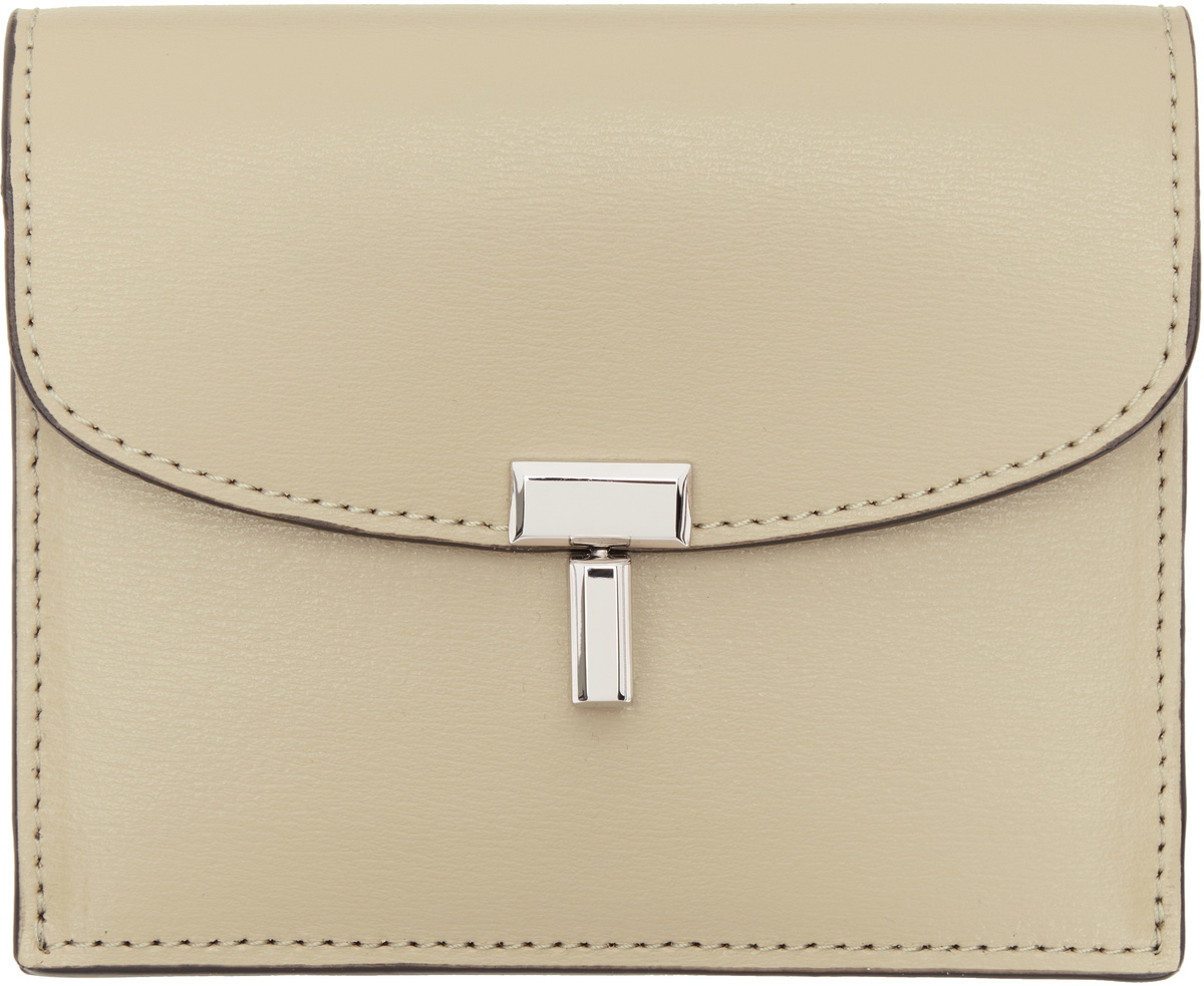 [Totem] T-Lock Card Holder - Light Beige / ☆送料込☆ TOTEME T-lock Palmellata Leather Cardholder Toteme