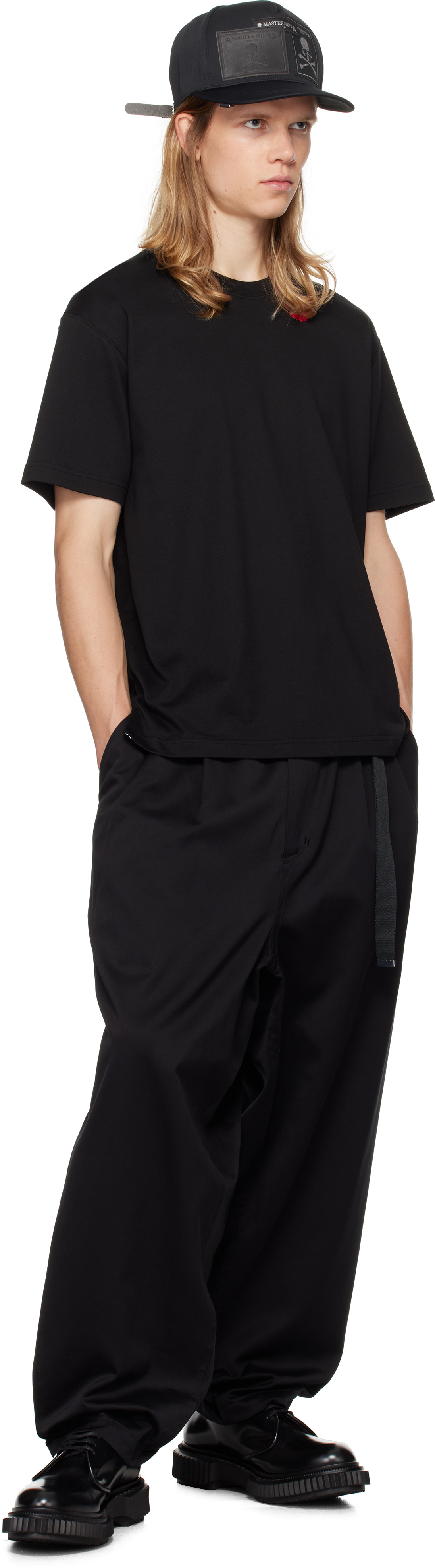 MASTERMIND WORLD Black Belted Wide Fit Easy Trousers