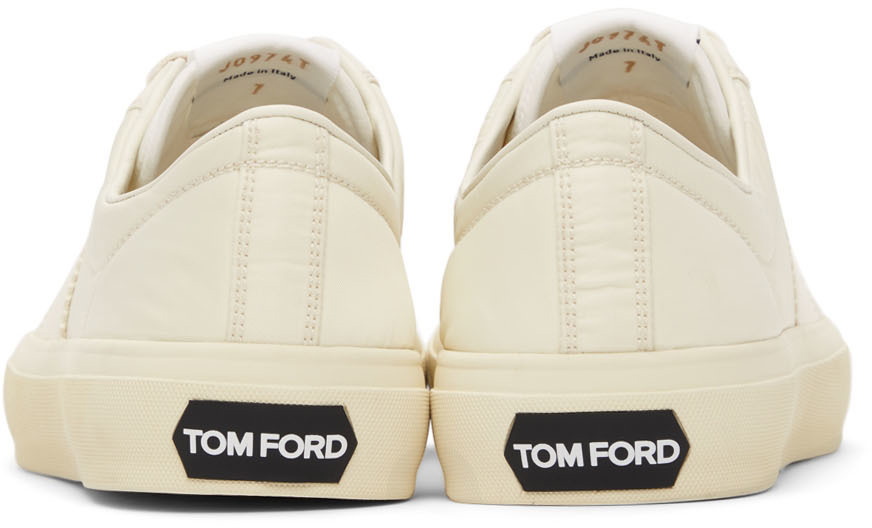 TOM Off-White Nylon Cambridge Low-Top Sneakers TOM FORD