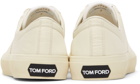 TOM FORD Off-White Nylon Cambridge Low-Top Sneakers