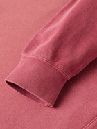 Visvim - Distressed Garment-Dyed Cotton-Jersey Hoodie - Red