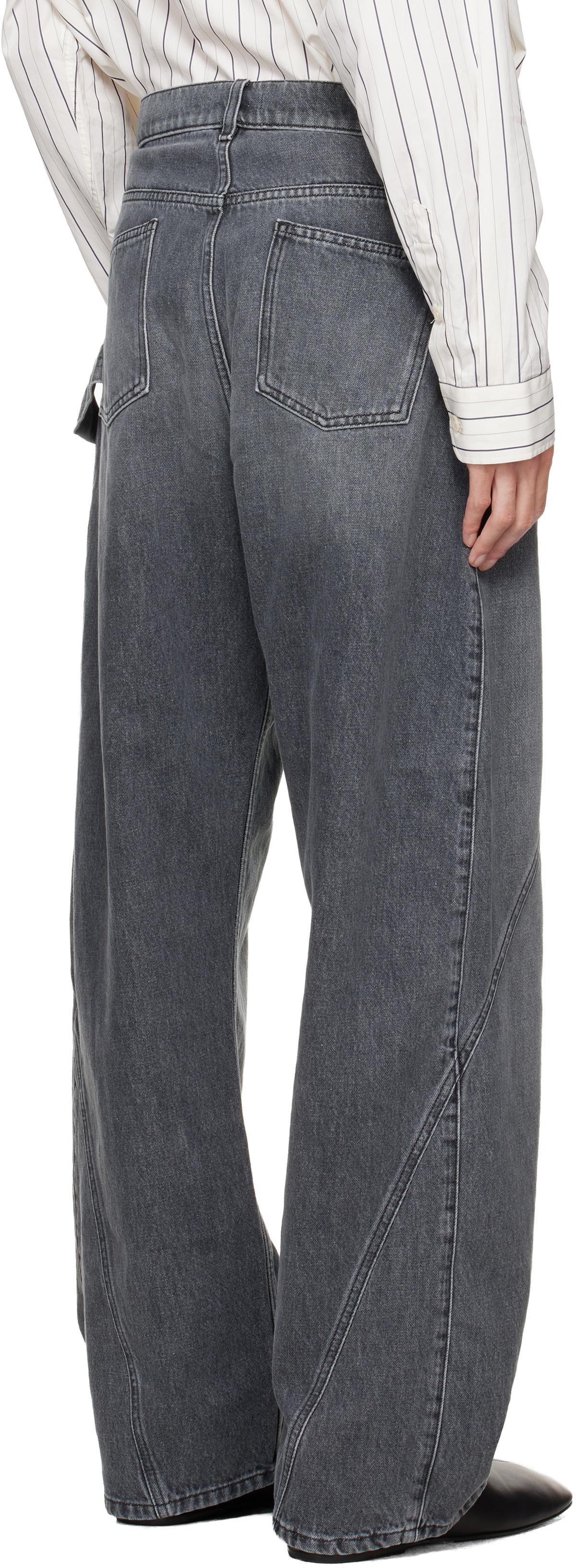 JW Anderson Gray Twisted Workwear Jeans
