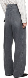 JW Anderson Gray Twisted Workwear Jeans