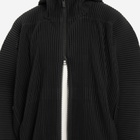 Homme Plissé Issey Miyake Men's Pleated Zip Hoody in Black