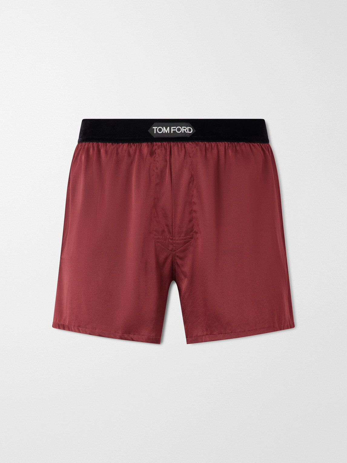 TOM FORD - Silk-Blend Satin Boxer Shorts - Burgundy