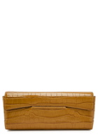 Toteme Crocodile-embossed Leather Clutch - Tan - One Size