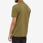 Maison Kitsuné Men's Fox Head Patch Classic Polo Shirt in Dark Khaki