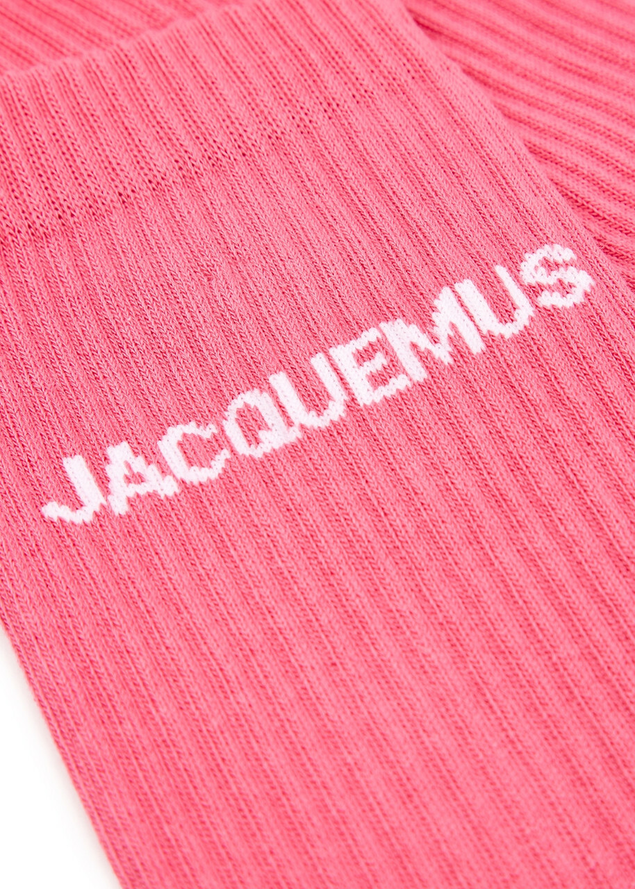 Jacquemus Les Chaussettes Logo Cotton-blend Socks Pink