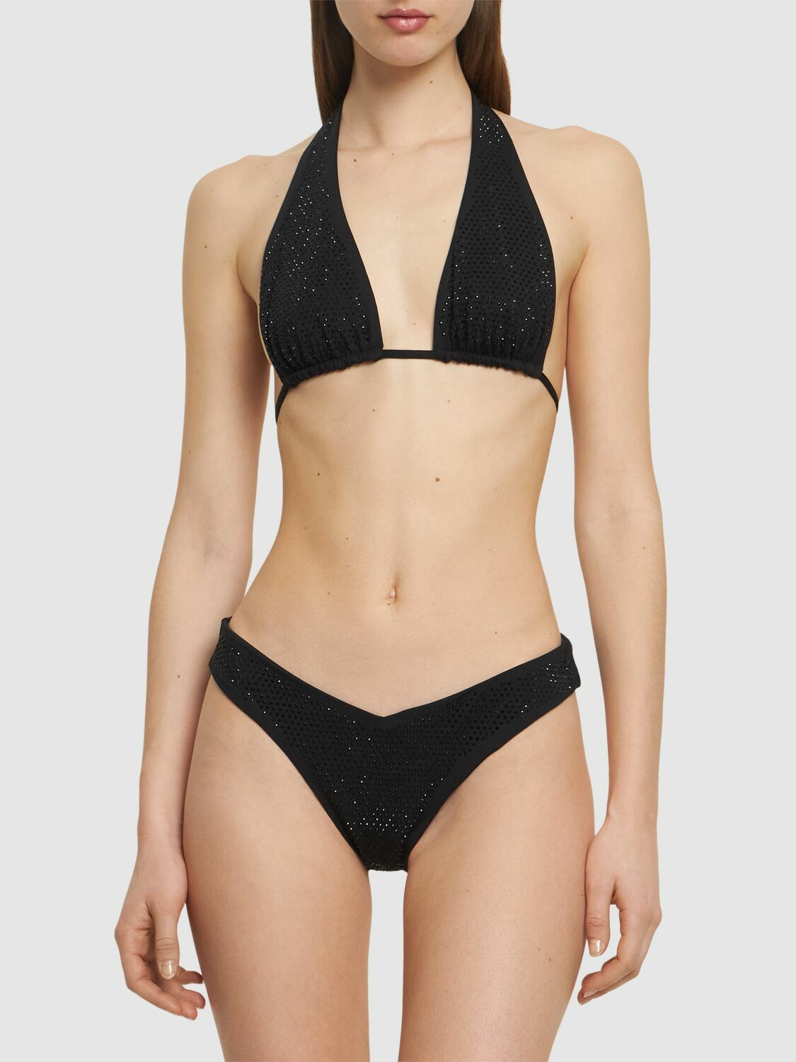 WEWOREWHAT Self-tie Triangle Bikini Top