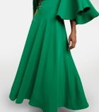 Costarellos Zinnia embroidered cape midi dress